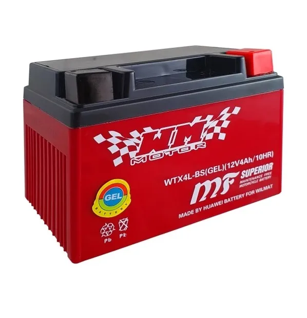 Levný motocyklová baterie akumulátor 12V 4Ah YTX4L-BS 114 x 71 x 86 mm