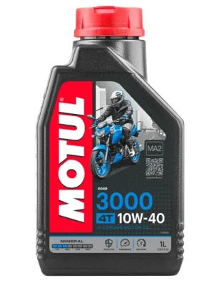 Nakupujte Hned Motorový olej pro 4T motory MOTUL 3000 4T SAE 10W40; JASO MA-2 SJ