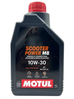 Motorový olej pro 4T motory MOTUL Scooter Power 10W30 1l, API SN, JASO MB, Pouze Dnes