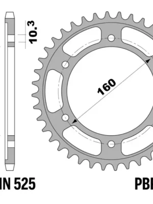 Rozeta ocelová temperovaná PBR Sprockets pro HONDA CBR/CBR-F/ CBR-RR/600/1000 /NT 1100 mod.525 Ihned K Objednání
