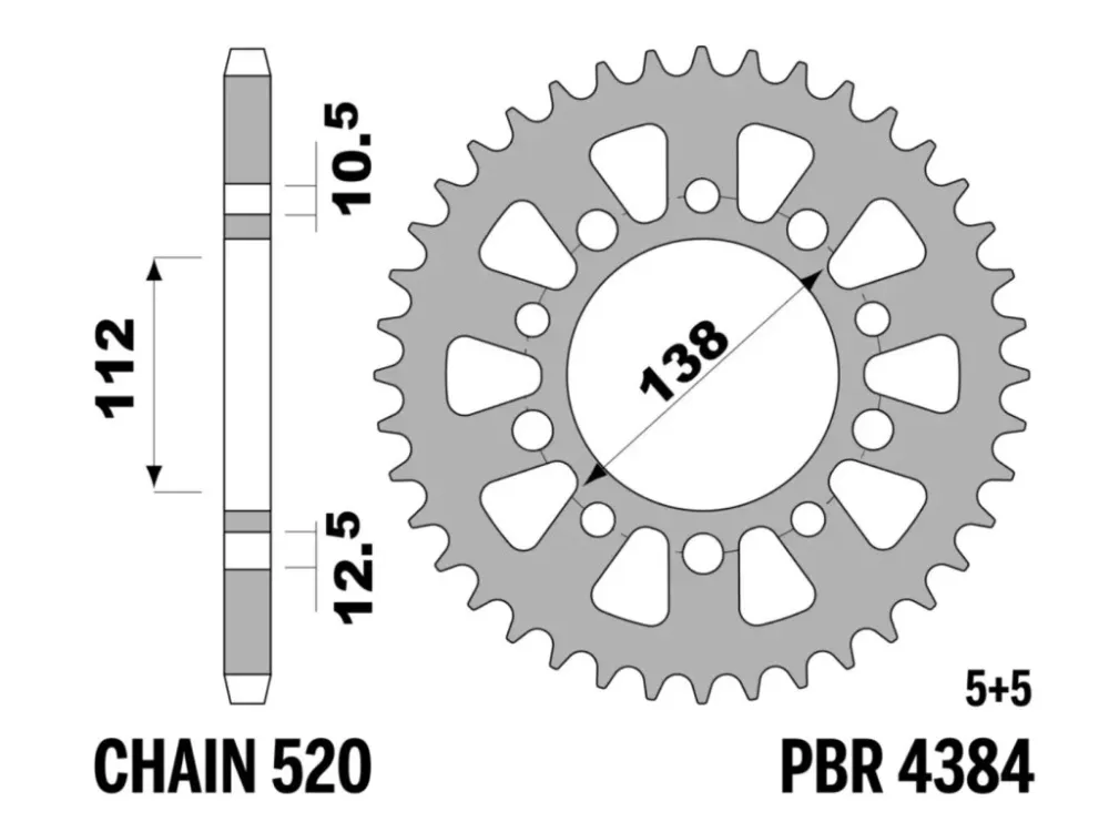 Odeslání Ihned Rozeta ergalová PBR Sprockets pro HONDA CB/ CBR/ CBR-R/ CB-F/ HORNET/ CT/ CTX/ NT / FORZA/ INTEGRA/ NC/ X-ADV/ 500/600/650/700/750/900/1000/ YAMAHA YZF-R6/ YF-R1/ MT-09 mod.520 RACING