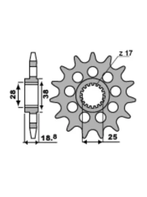 Sekundární řetězové kolečko PBR Sprockets pro APRILIA 1000/1100/ RSV R/VR4/TUONO mod.525 Doprava Zdarma