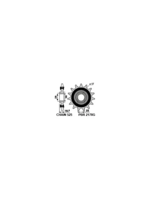 Sekundární tiché řetězové kolečko PBR Sprockets RSS pro APRILIA 1000/1100/ RSV R/VR4/TUONO mod.525 Výprodej
