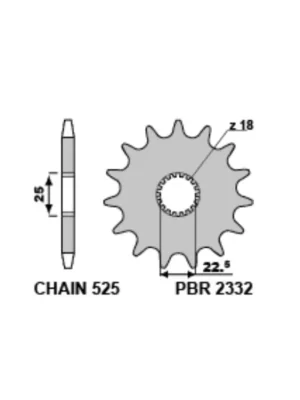 Pouze Dnes Sekundární řetězové kolečko PBR Sprockets pro TRIUMPH 1200 mod.525