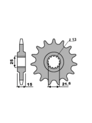 Sekundární řetězové kolečko PBR Sprockets pro TRIUMPH 600/ KAWASAKI ZX-6R mod.525 Nejlepší Volba