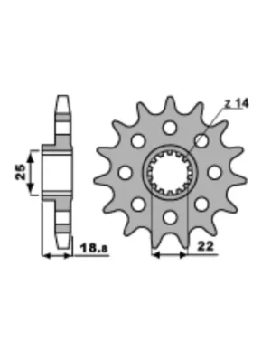 Autentický Sekundární tiché řetězové kolečko PBR Sprockets RSS pro DUCATI 1200/1260 MULTISTRADA mod.530