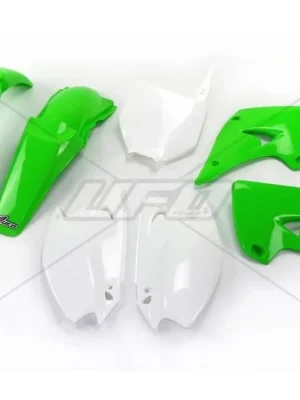 Vrácení Zdarma UFO kompletní plasty KAWASAKI KX 125/250 03-04, barva OEM (zelená/bílá)