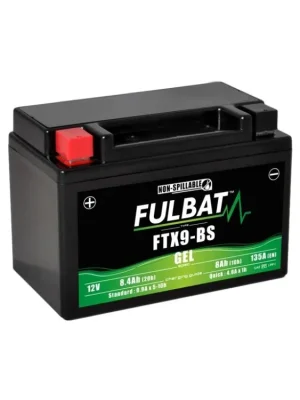 Motobaterie Fulbat gel 12V, FTX9-BS GEL, 8Ah, 135A, inovativní AGM technologie 150x87x105, Víkendová Akce