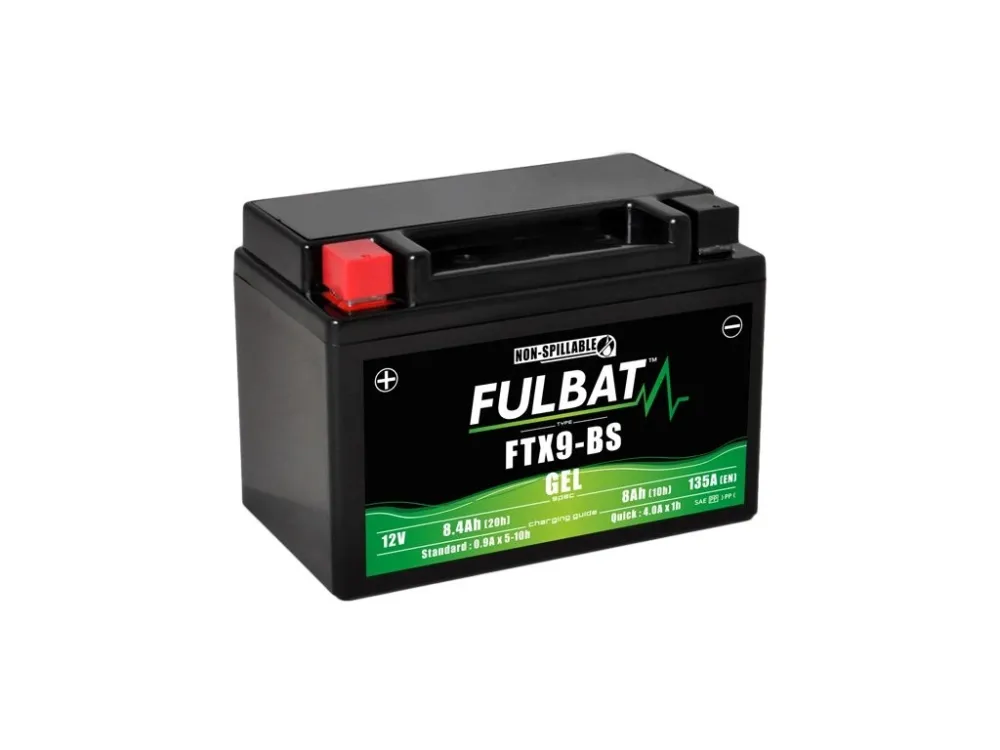 Motobaterie Fulbat gel 12V, FTX9-BS GEL, 8Ah, 135A, inovativní AGM technologie 150x87x105, Víkendová Akce