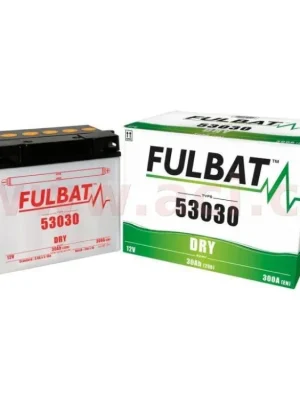 Nízká Cena Motobaterie Fulbat 12V, 53030, 30Ah, 300A, pravá konvenční 186x130x171 včetně elektrolitu