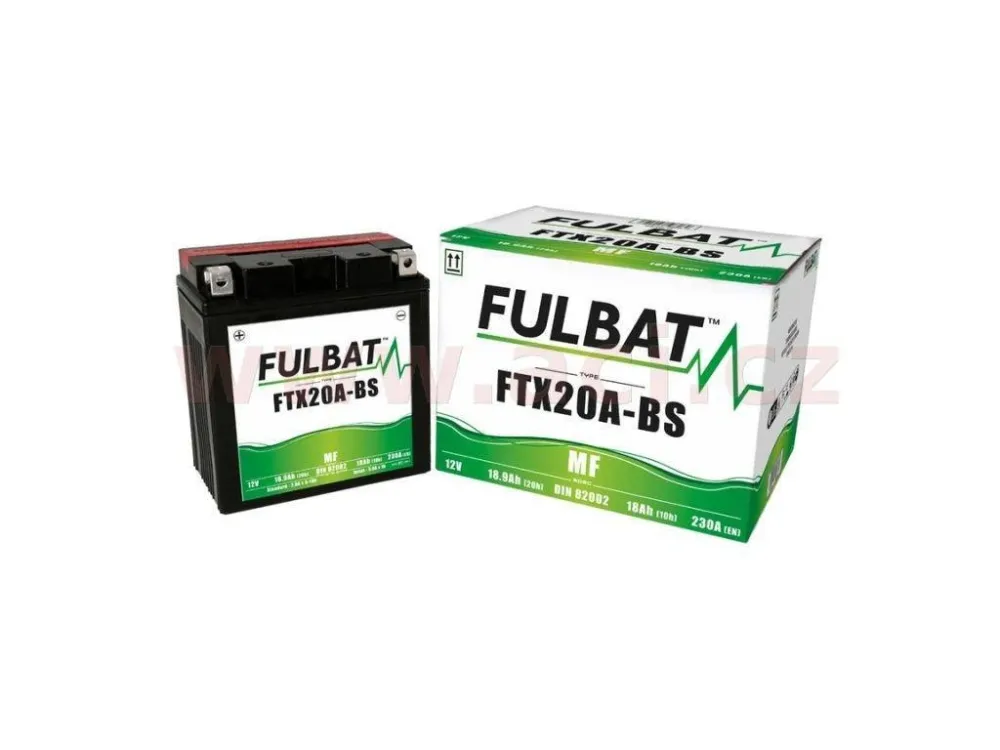 Motobaterie Fulbat 12V, FTX20A-BS, 18Ah, 230A, bezúdržbová MF AGM 150x87x161 (včetně balen Nízká Cena