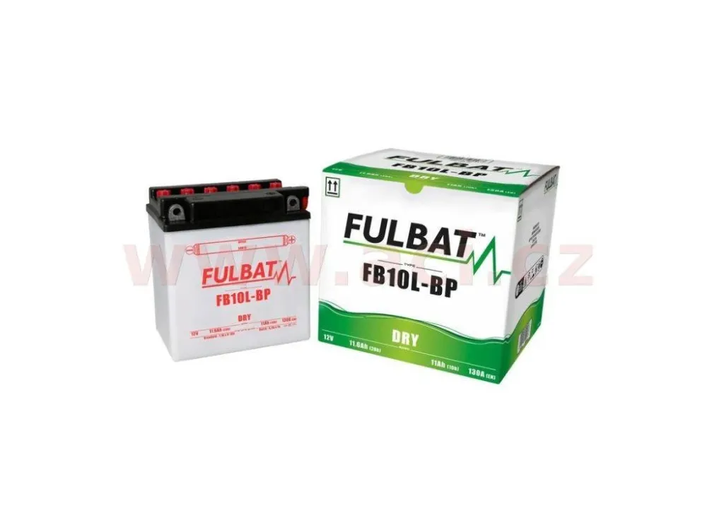 Motobaterie Fulbat 12V, FB10L-BP, 11Ah, 130A, konvenční 135x90x145, (včetně balení elektro Cenová Bomba