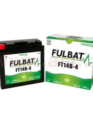 Ověřený Motobaterie Fulbat 12V, FT14B-4 SLA, 12Ah, 210A, konvenční 184x124x170, (včetně balení ele