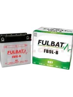 Motobaterie Fulbat 12V, FB9L-B, 9Ah, 130A, konvenční 135x75x139 (včetně balení elektrolytu Sleva