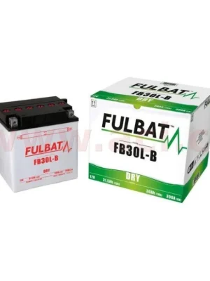 Motobaterie Fulbat 12V, FB30L-B, 30Ah, 300A, konvenční 168x132x176 (včetně balení elektrol Nejlepší Volba