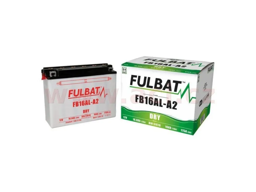 Odeslání Ihned Motobaterie Fulbat 12V, FB16AL-A2, 16Ah, 175A, konvenční 207x71,5x164 (včetně balení elekt