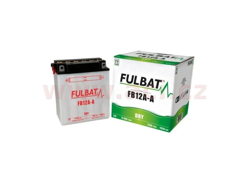 Speciální Cena Motobaterie Fulbat 12V, FB12A-A, 12Ah, 155A, konvenční 134x80x160, (včetně balení elektrol