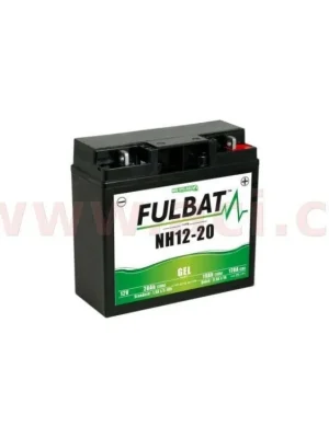 Vysoce Kvalitní Motobaterie Fulbat 12V, NH12-20 GEL, 19Ah, 170A, bezúdržbová MF AGM 185x81x170