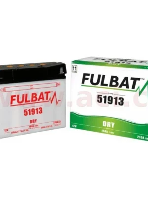 Sleva Motobaterie Fulbat 12V, 51913, 19Ah, 210A, konvenční 186x81x170, (včetně balení elektrolyt