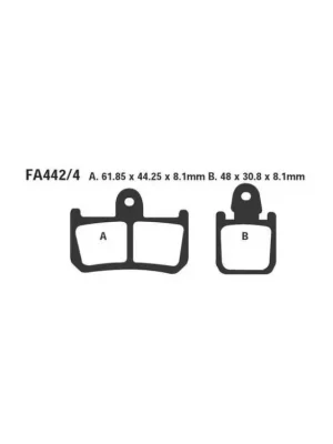 EBC FA442/4 HH 1 sada ( 4 Pads ) sintrované brzdové destičky pro motorku Kup Teď