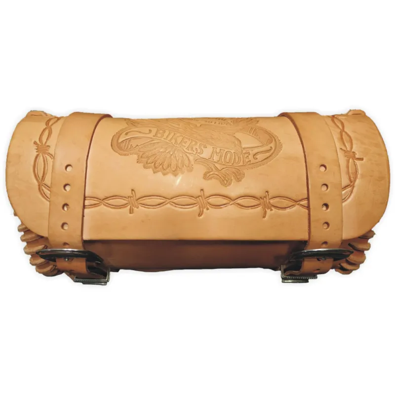Kožená rolka Live to ride světle hnědá, 30x16cm Zlevněný