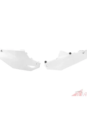boční číslové tabulky KAWASAKI, RTECH (bílé, pár)- 5A Nová Kolekce