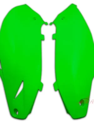 boční číslové tabulky Kawasaki, RTECH (zelené, pár)- 5A Nejlepší Volba