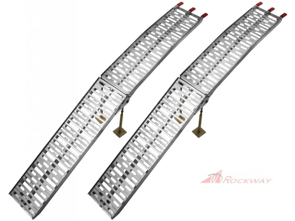 Rychlé Dodání nájezdová rampa HD - skládací - hliníková (s podpěrou), Q-TECH (max. nosnost 680 kg, 1 pár)- 5A
