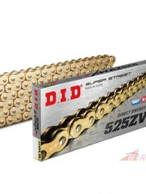 Tovární Cena SUPERSTREET X-Ring chain D.I.D Chain 525ZVM-X2 112 článků Zlatá/Zlatá- 5A