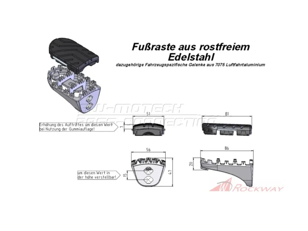 Super Cena SW-Motech - stupačky Honda XL 600 V,XRV 650/750,CRF 1000 L- 5A