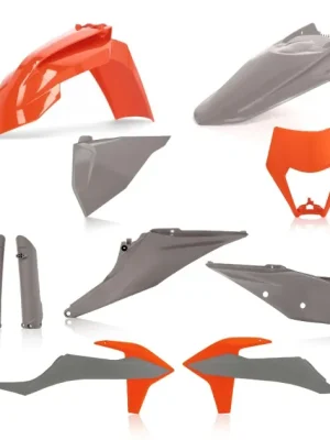 Akce Sada plastů ACERBIS pro KTM EXC 20-23, EXCF 20-23 šedá/oranž