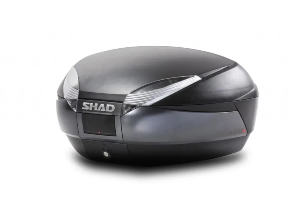 Vrácení Zdarma Vrchní kufr na motorku SHAD SH48 D0B48300 Tmavě šedo/černá se zámkem PREMIUM SMART