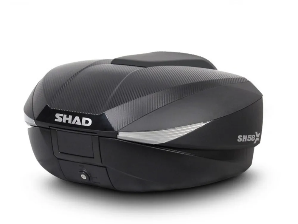 Výhodná Nabídka Vrchní kufr na motorku SHAD SH58X D0B58206 Karbon (rozšiřitelný koncept) se zámkem PREMIUM