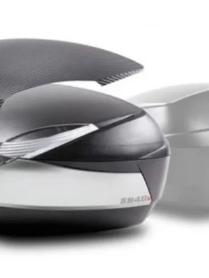 Vrchní kufr na motorku SHAD SH48 D0B48406R Nový titan s opěrkou, karbonový kryt a zámek PREMIUM SMART Akční Cena
