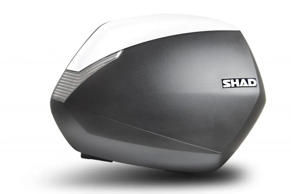 Ověřený Boční kufry s barevným krytem SHAD SH36 bílá (pár) se zámkem PREMIUM