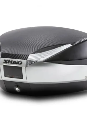 Vrchní kufr na motorku s barevným krytem SHAD SH48 Karbon se zámkem PREMIUM SMART Tovární Cena
