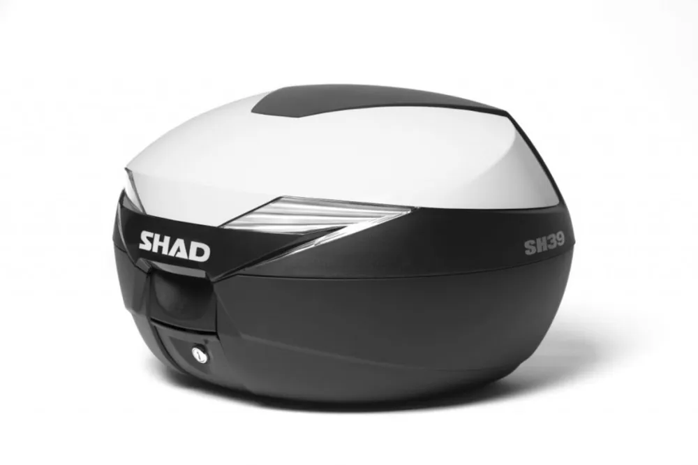 Ověřený Vrchní kufr na motorku s barevným krytem SHAD SH39 bílá