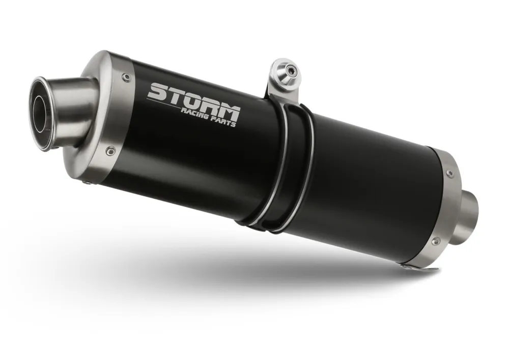 Cenově Výhodný Koncovka výfuku STORM OVAL K.002.LX2B Černá ocel