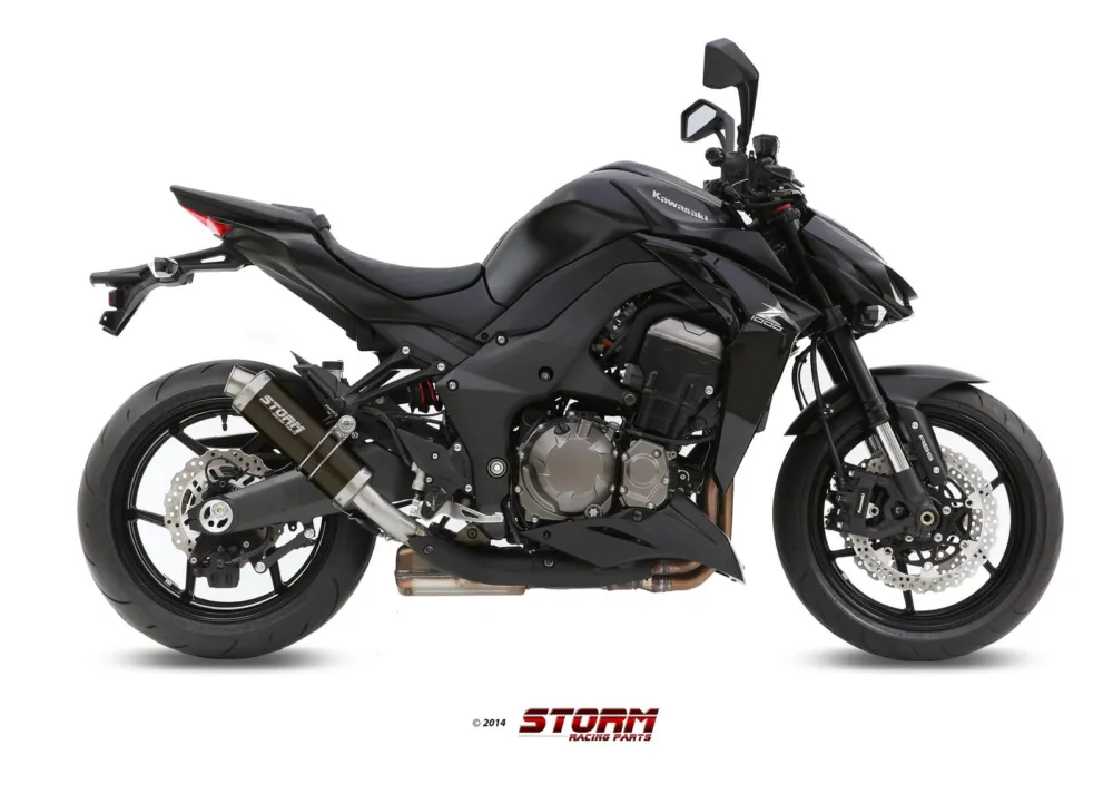 2 koncovky výfuku STORM GP K.039.LXSB Černá ocel Horká Nabídka