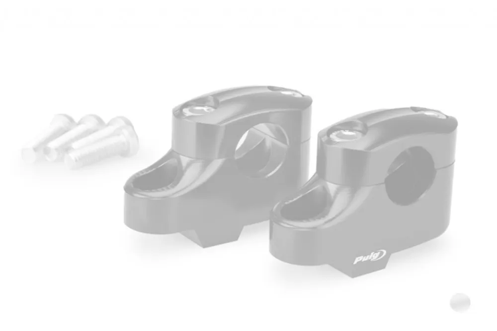 Výprodej Zvýšení řidítek PUIG PULLBACK 21811P stříbrná height 20mm, d 25mm, back 16mm