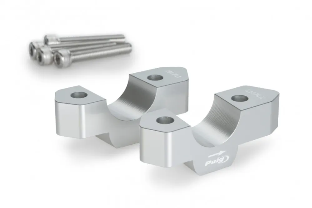 Nejlepší Volba Zvýšení řidítek PUIG 21878P stříbrná height 20mm, d 32mm