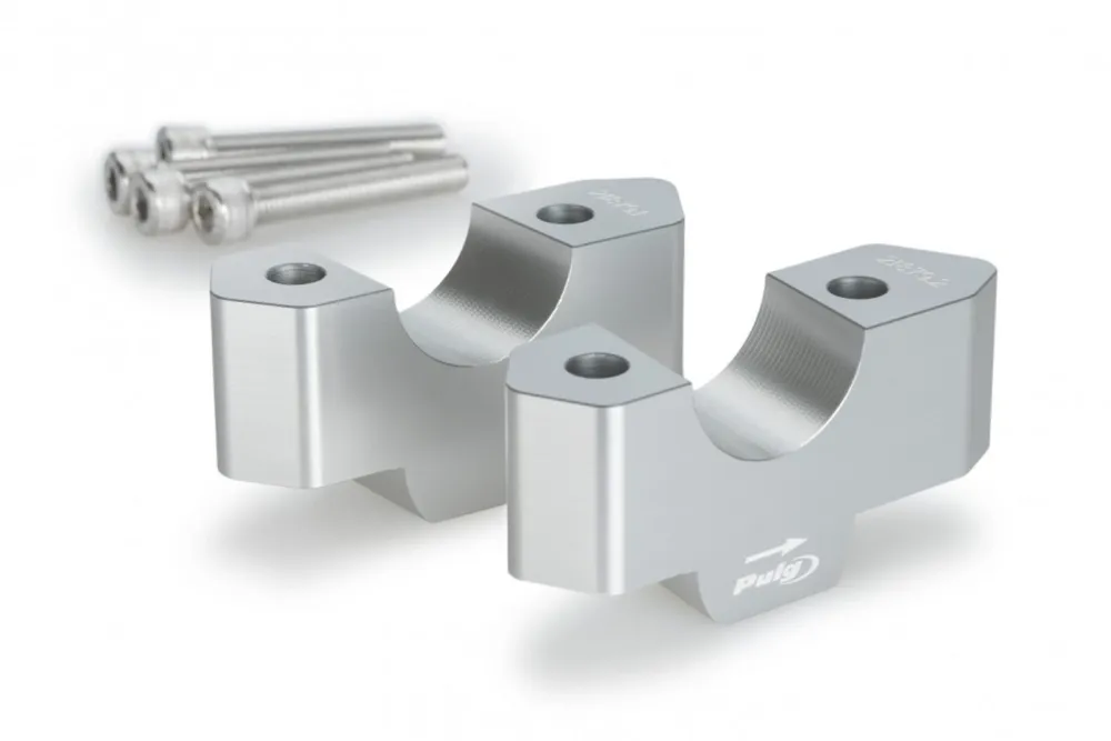 Zvýšení řidítek PUIG 21879P stříbrná height 30mm, d 32mm Originální