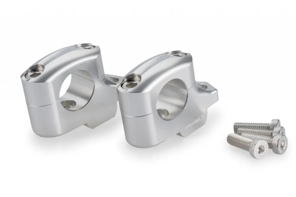 Výhodná Nabídka Zvýšení řidítek PUIG PULLBACK 22141P stříbrná height 25mm, d 29mm