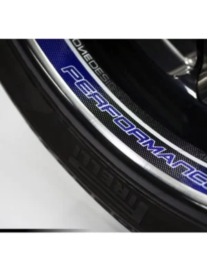 Autentický Nálepka na ráfek JMT PERFORMANCE reflexní modrá