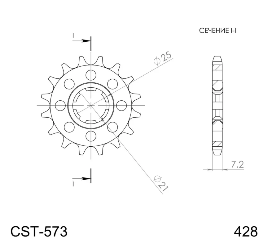 Sleva Řetězové kolečko SUPERSPROX CST-573:16