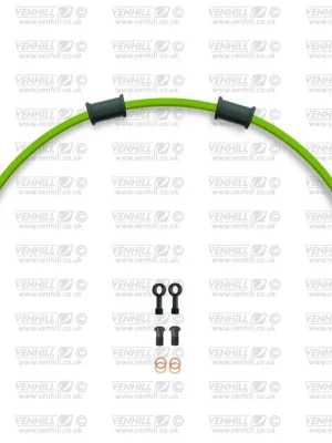 Akce Hadice zadní brzdy Venhill POWERHOSEPLUS YAM-10023RB-GR (1 hadice v sadě) zelené hadice, černé koncovky