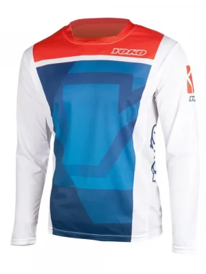 Objednat Nyní Motokrosový dres YOKO KISA modrý / červený XL