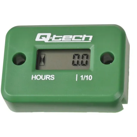 Značkový Měřič motohodin, Q-TECH (zelený)