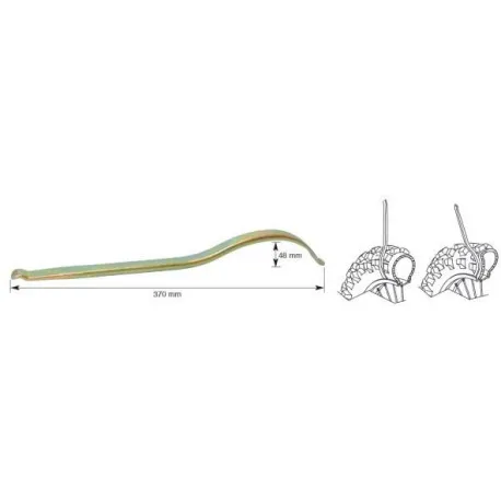 Akce Montpáka 370 mm CrMo ocel, váha 0,4 kg