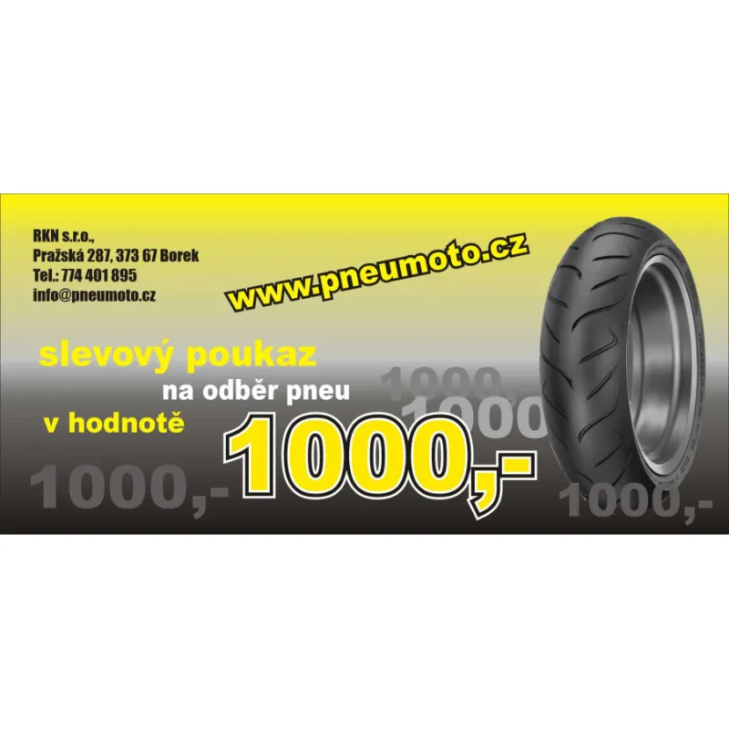Slevový poukaz 1000Kč Nakupujte Hned